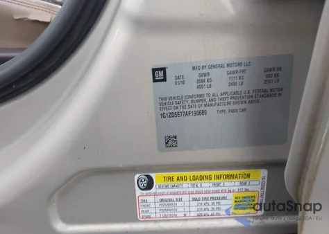 2010 Chevrolet Malibu Lt из США, поврежденный, VIN 1G1ZD5E77AF190689